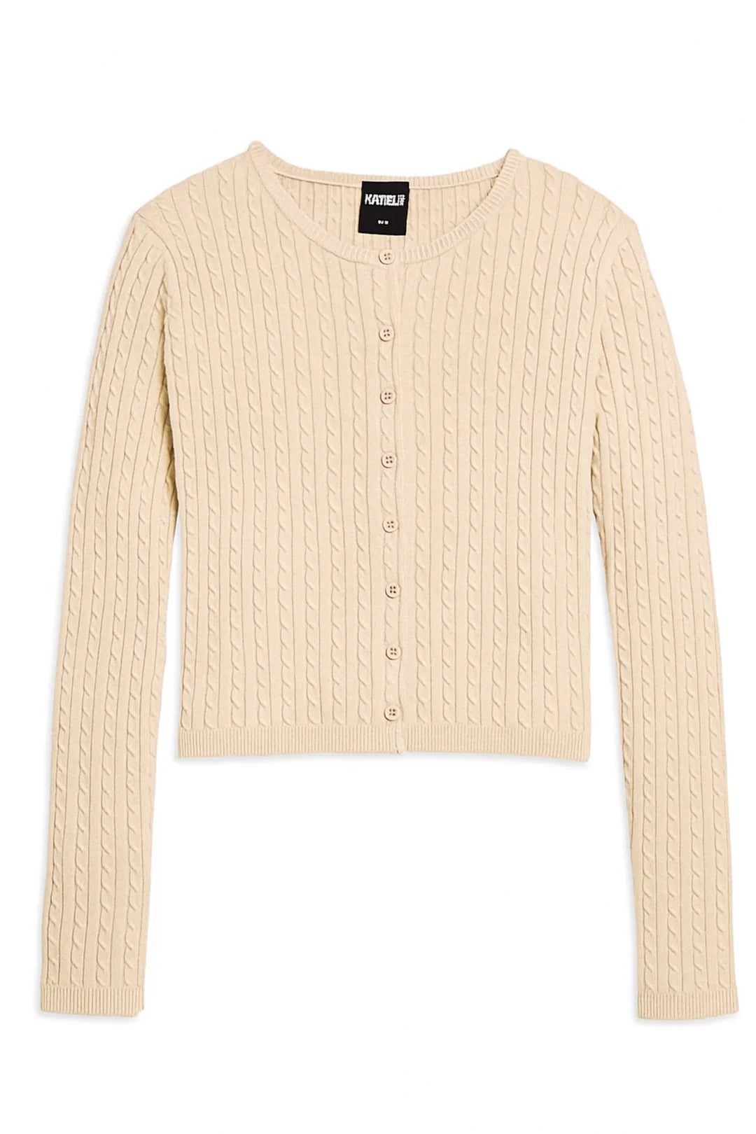 Katie J Rory Crewneck Cardigan Sweater - Oatmeal