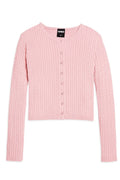 Katie J Rory Crewneck Cardigan Sweater - Pink