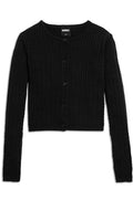 Katie J Rory Crewneck Cardigan Sweater - Black