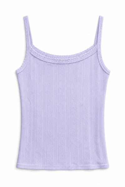 Katie J Marina Pointelle Tank - Lavender
