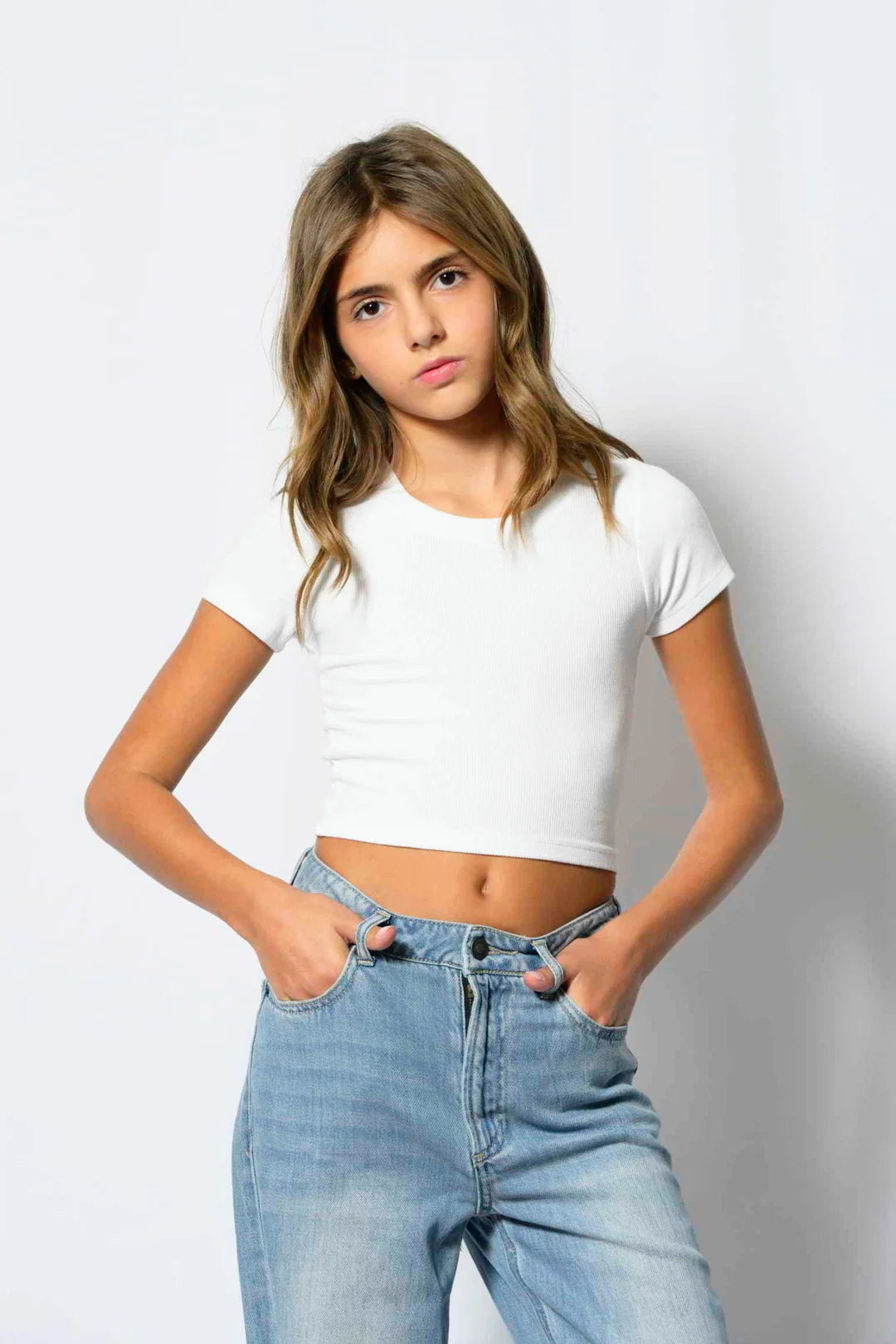 Katie J Livi Ribbed Tee - White