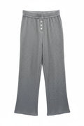 Katie J Brynn Waffle Pants - Heather grey