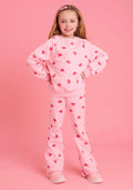Lola + The Boys Pink Sparkle Sweetheart Lounge Set