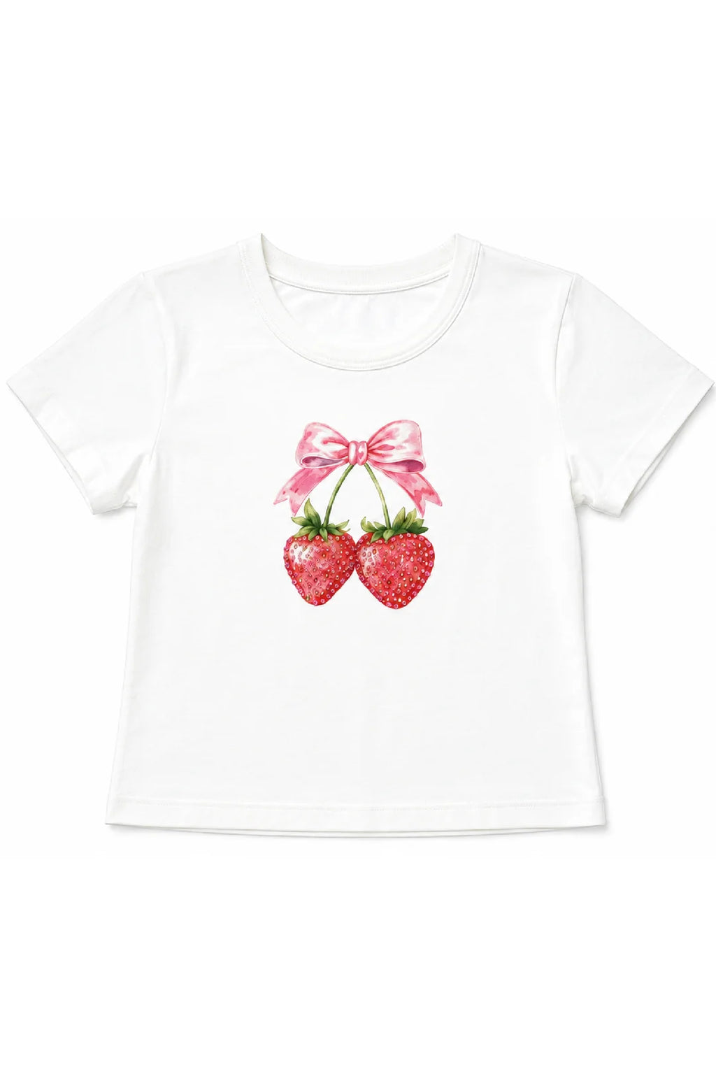 Katie J Rhinestone Strawberry Baby Tee
