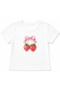 Katie J Rhinestone Strawberry Baby Tee