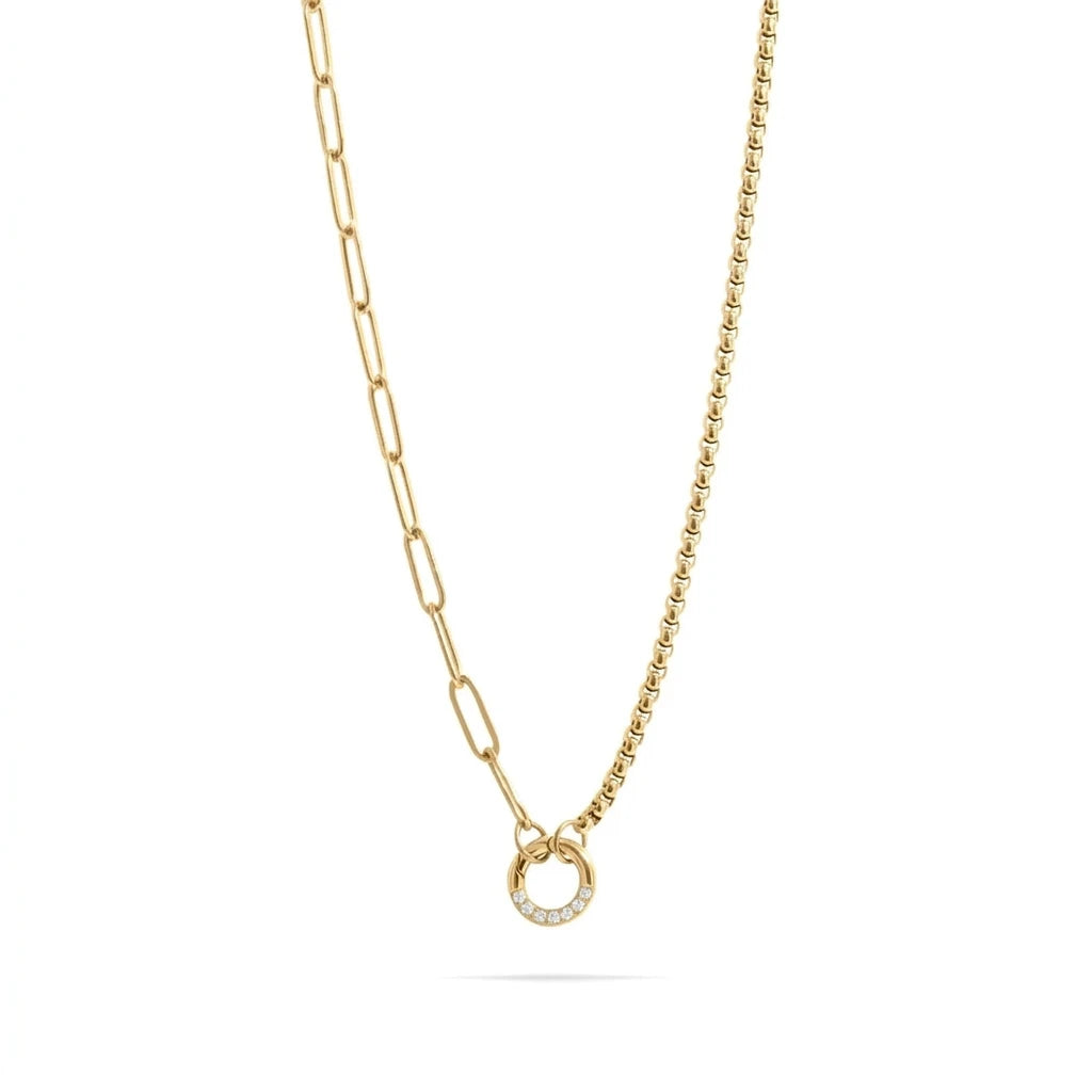 Split Chain with Stone Charm Holder (N3)
