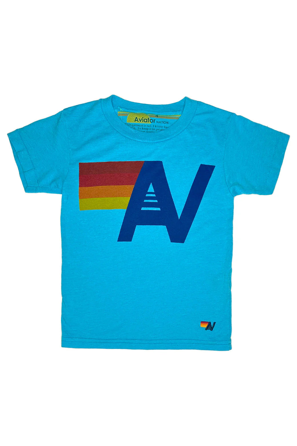 Aviator Nation Logo Tee- Neon Blue