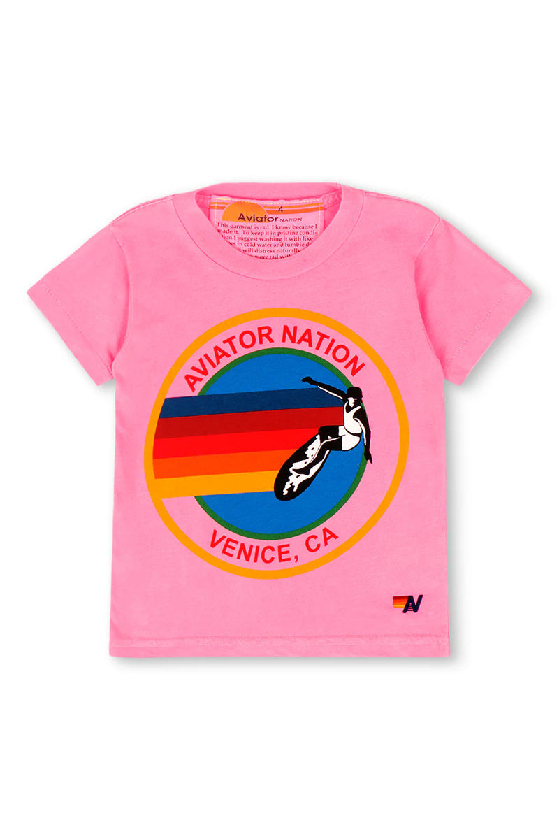 Aviator Nation Tee- Neon Pink