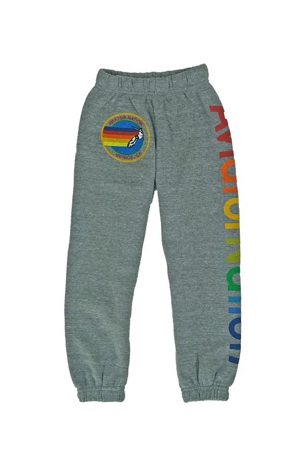 Aviator Nation Sweatpants-Heather Grey