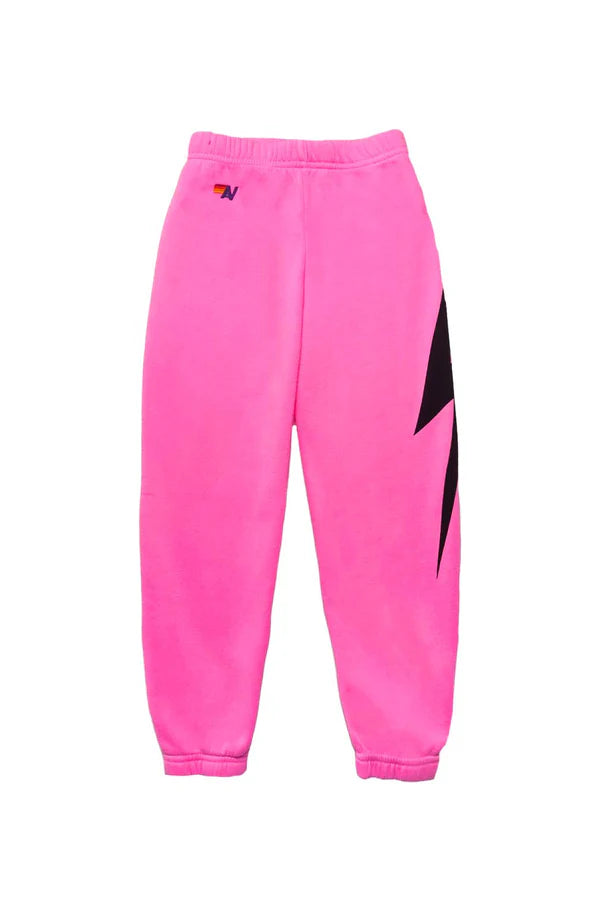 Aviator Nation Bolt Sweatpants Neon Pink Kids Contemporary Exchange