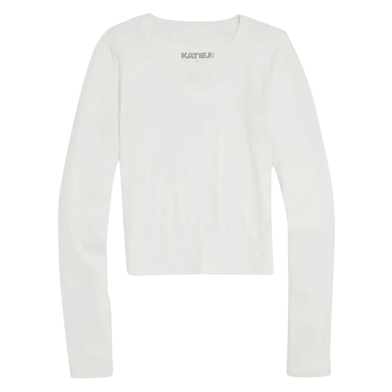 Katie J Livi Long Sleeve 2.0Tee(Longer Length)- white