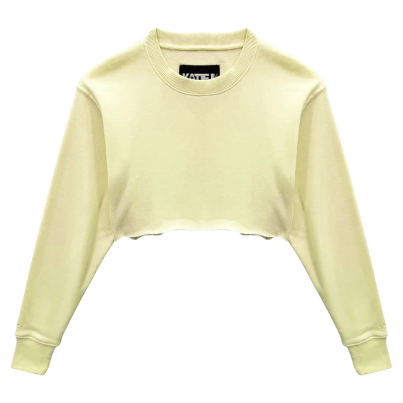 Katie J Dylan Super Crop Hoodie- Creme Brulee