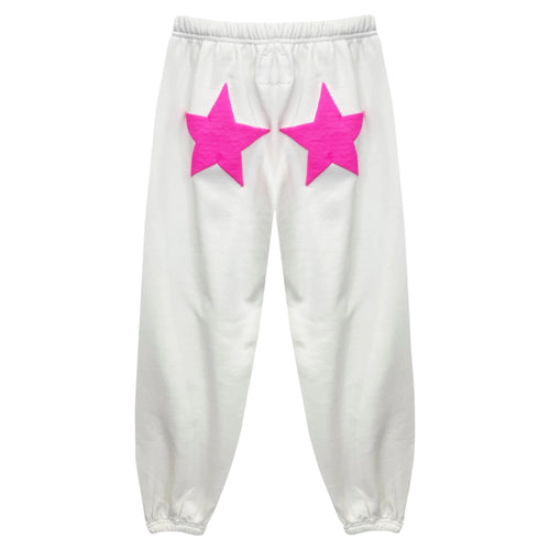 Katie J Tween Leah Puffy Graphic Sweatpants- White