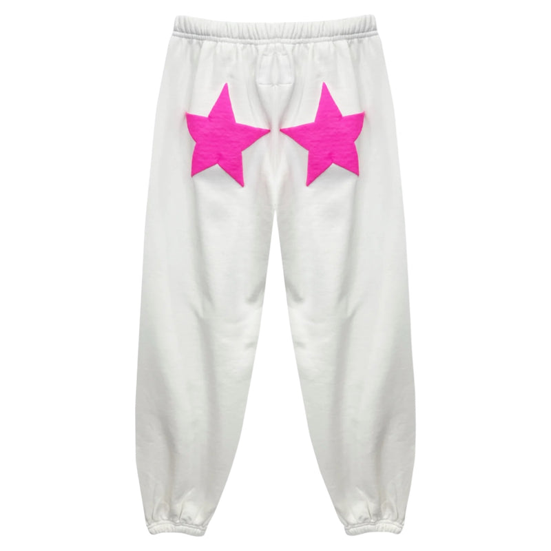 Katie J Tween Leah Puffy Graphic Sweatpants- White