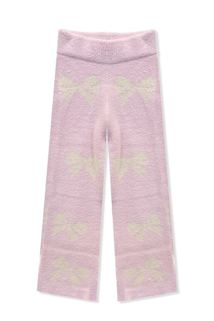Katie J Parker Pant- Baby Pink Vintage White Bows