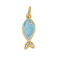 Blue Enamel Fish Charm