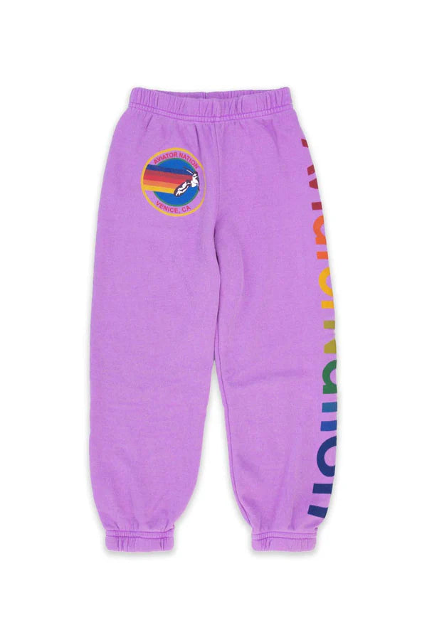 Aviator Nation Sweatpants-Neon Purple