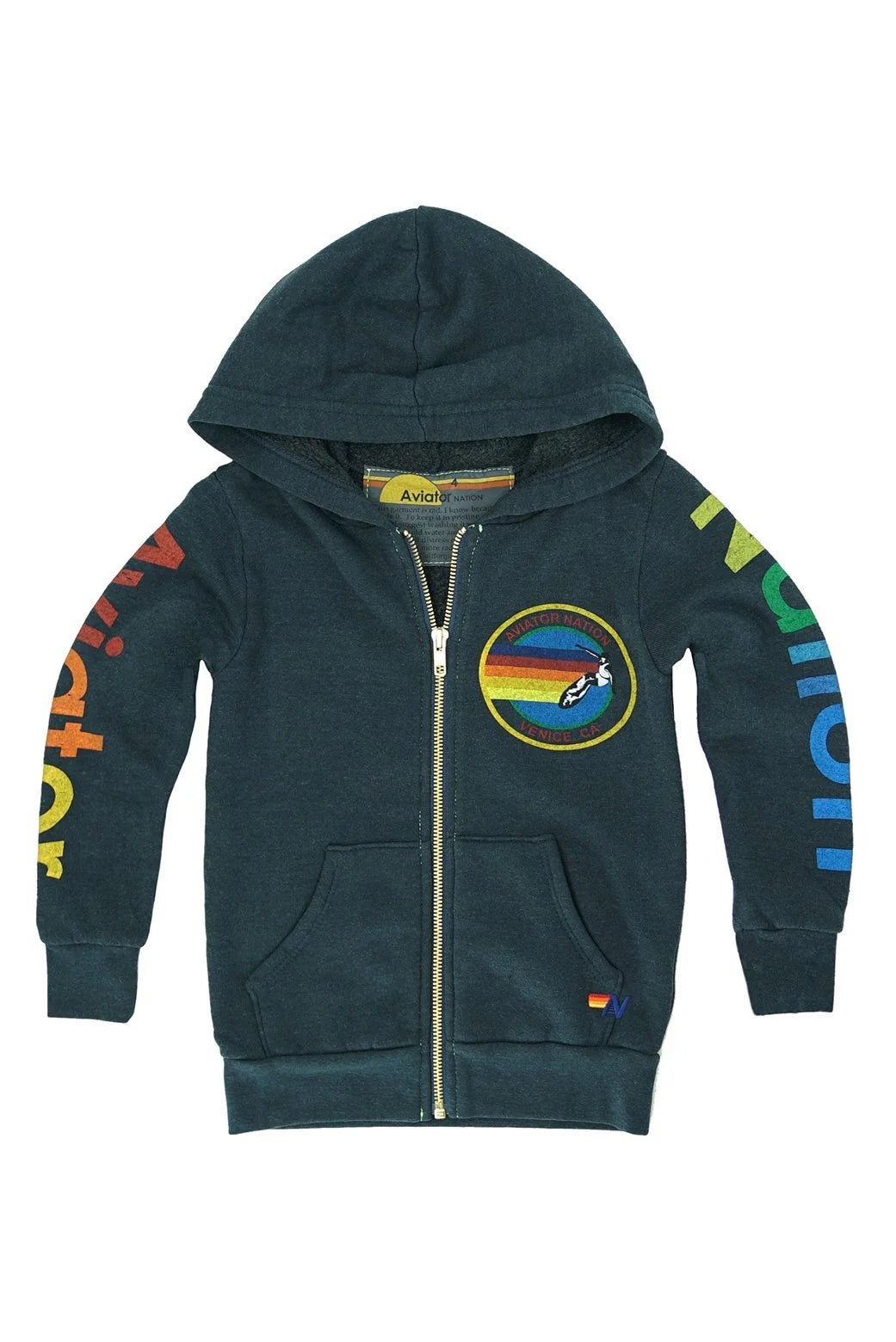 Aviator Nation Zip Hoodie-Charcoal (Presale)