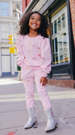 Lola + The Boys Embroidered Heart All Over Set