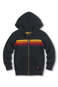 Aviator Nation 5 Stripe Kids Hoodie- Charcoal (Presale)
