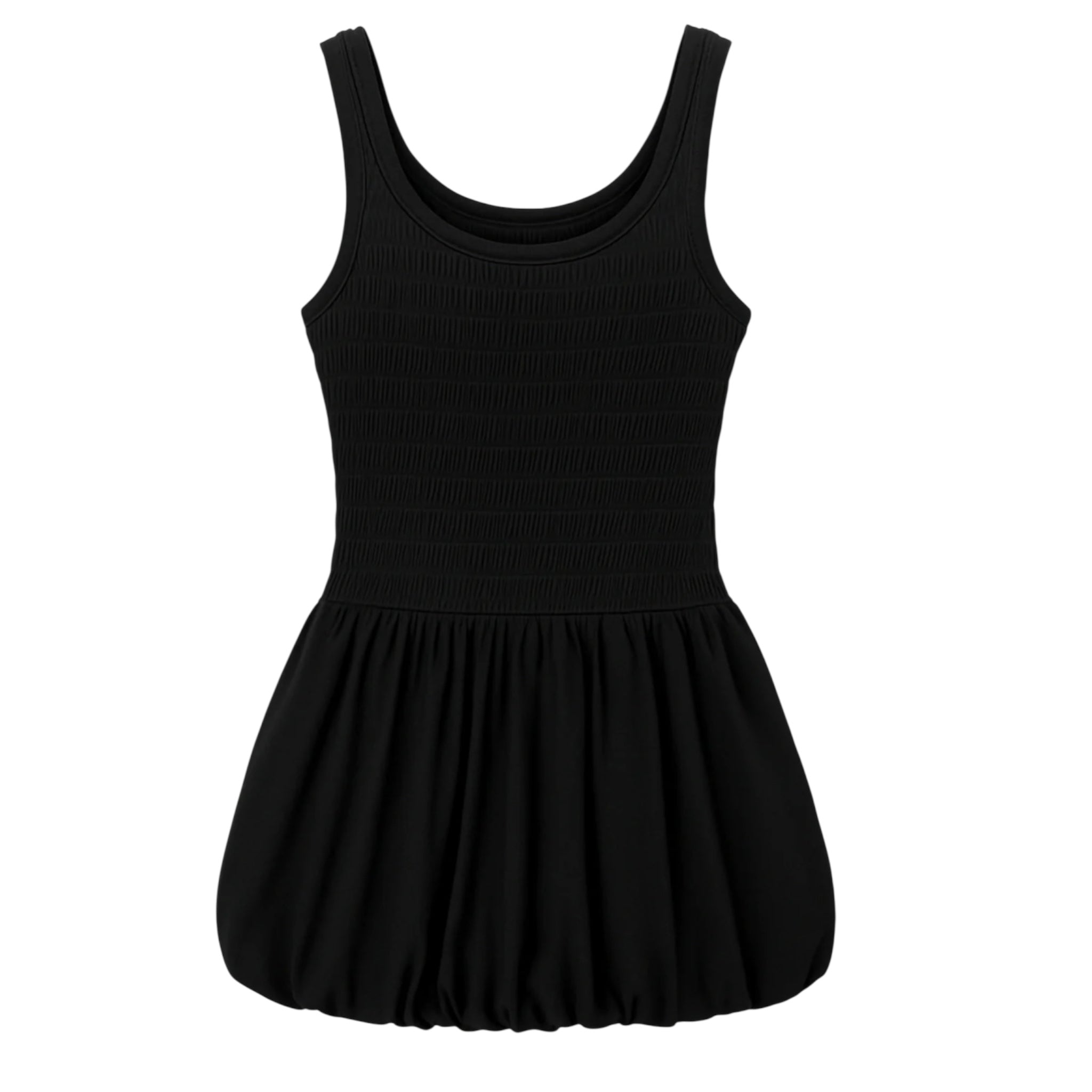 Katie J Olive Bubble Tank Dress- Black