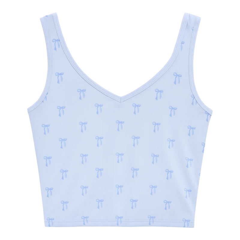 Katie J Kelsey Tank With Blue Bows- Blue
