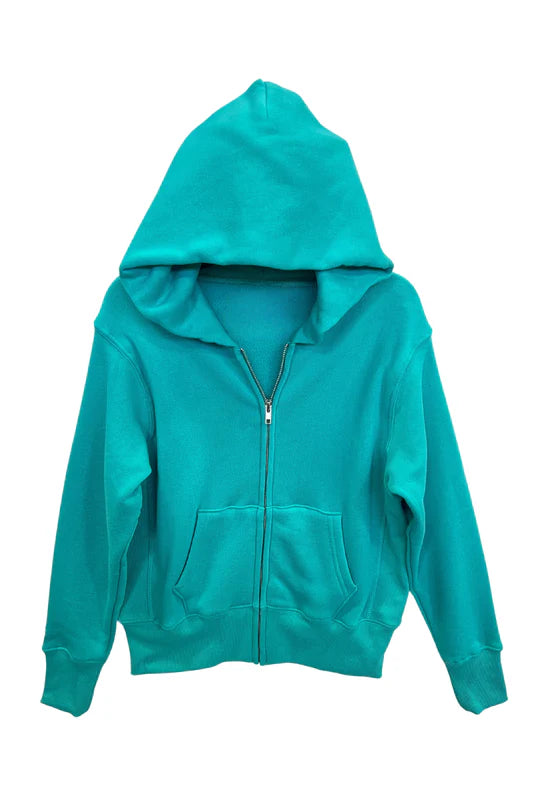 Katie J Dylan Oversized Zip Hoodie-Jade