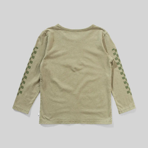 Munster Long Sleeve Checked Tee Olive