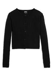 Katie J Rory Crewneck Cardigan Sweater - Black
