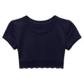 Katie J Lindsay Cropped Lace Tee - Evening Blue