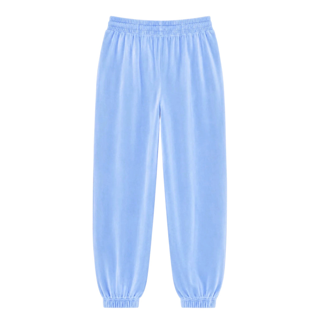 Katie J Jade velour Jogger - Powder Blue