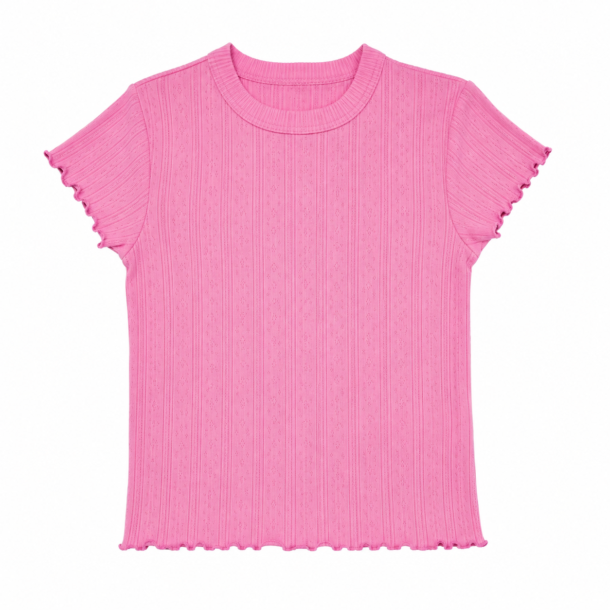 Katie J Marina Pointelle Tee - Cashmere Rose