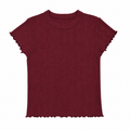 Katie J Marina Pointelle Tee - Burgendy