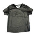 T2 Love Short Sleeve Pleather Tee Black