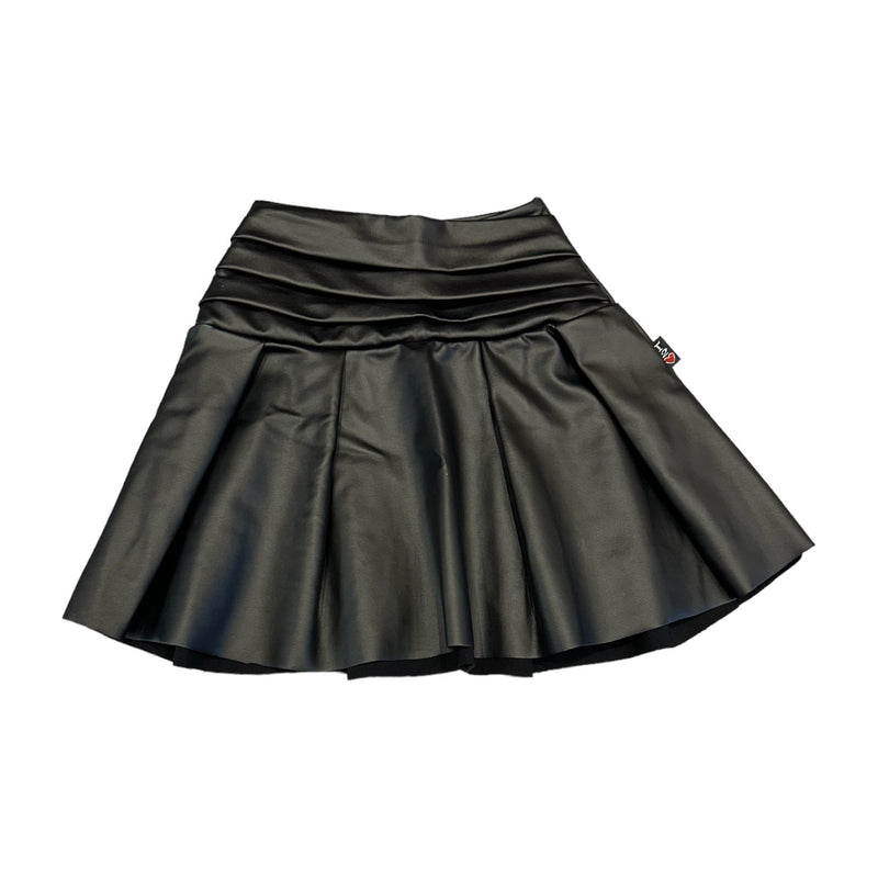 T2 Love Pleather Layered Waist Skirt Black