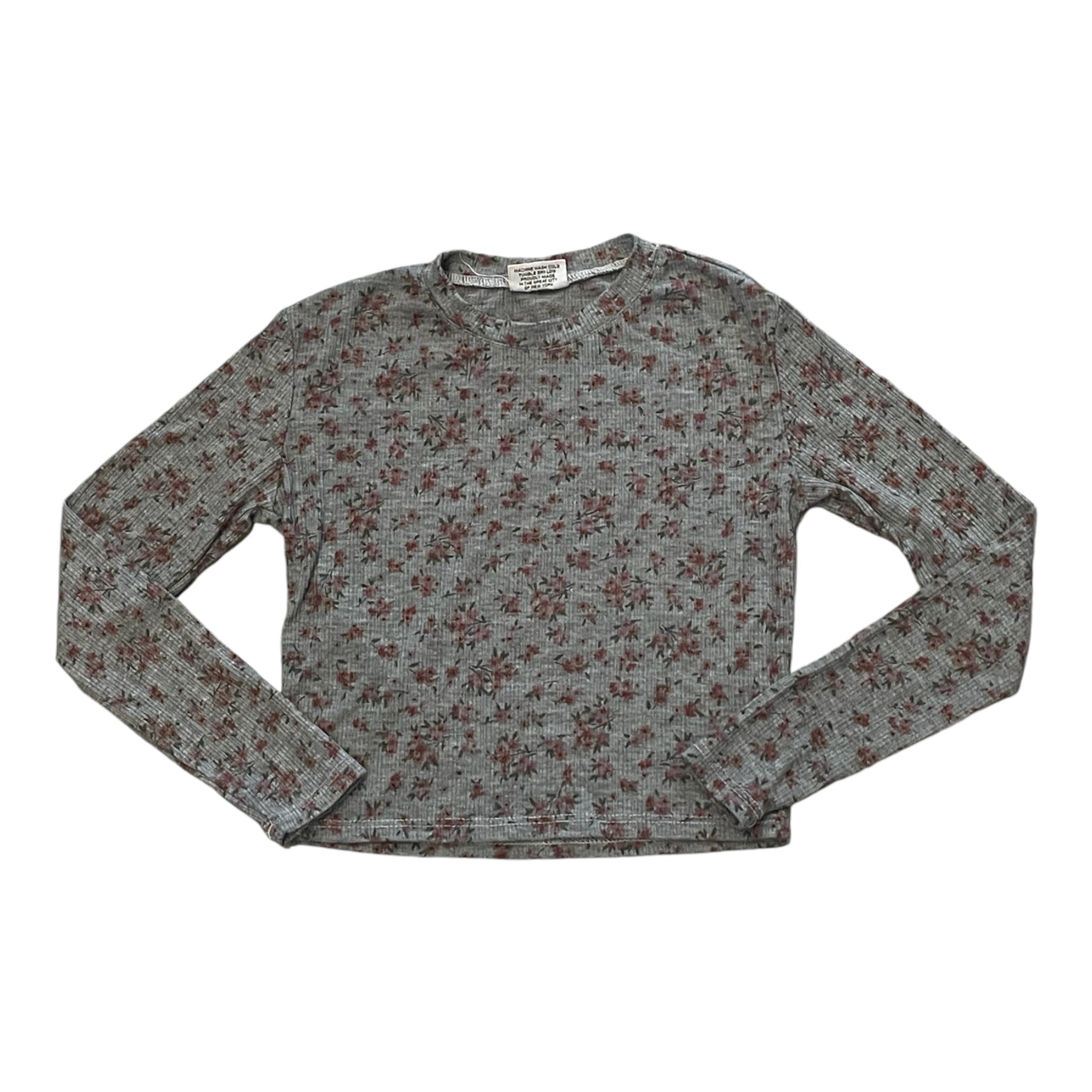 Firehouse Waffle Ditsy Floral Tee - Grey