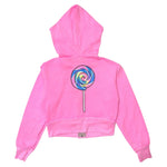 Firehouse Rainbow Lollipop Swirl Sweatshirt-Neon Pink