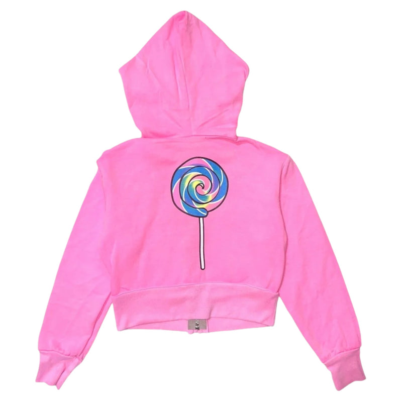 Firehouse Rainbow Lollipop Swirl Sweatshirt-Neon Pink