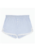 Katie J Caprice Lace Trimmed Shorts - Baby Blue Stripe