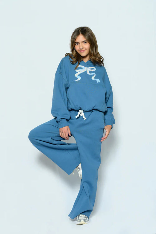 Katie J Shane Bow Wide Leg Sweatpant