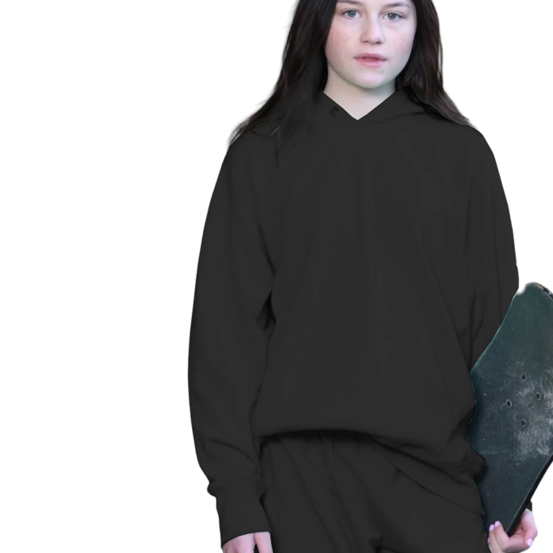 Katie J Dylan Tween Oversized Hoodie Black