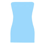 Katie J Krista Rhinestone Tube Dress-Baby blue