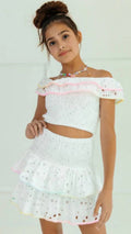 Lola And The Boys Rainbow Eyelet Set