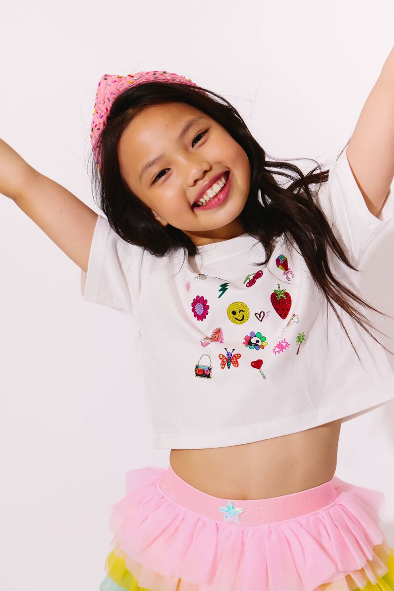 Lola And The Boys Sparkle Doodle Tee