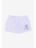 Pixielane Cloud Lilac Denim Palm Soft French Terry Dolphin Short
