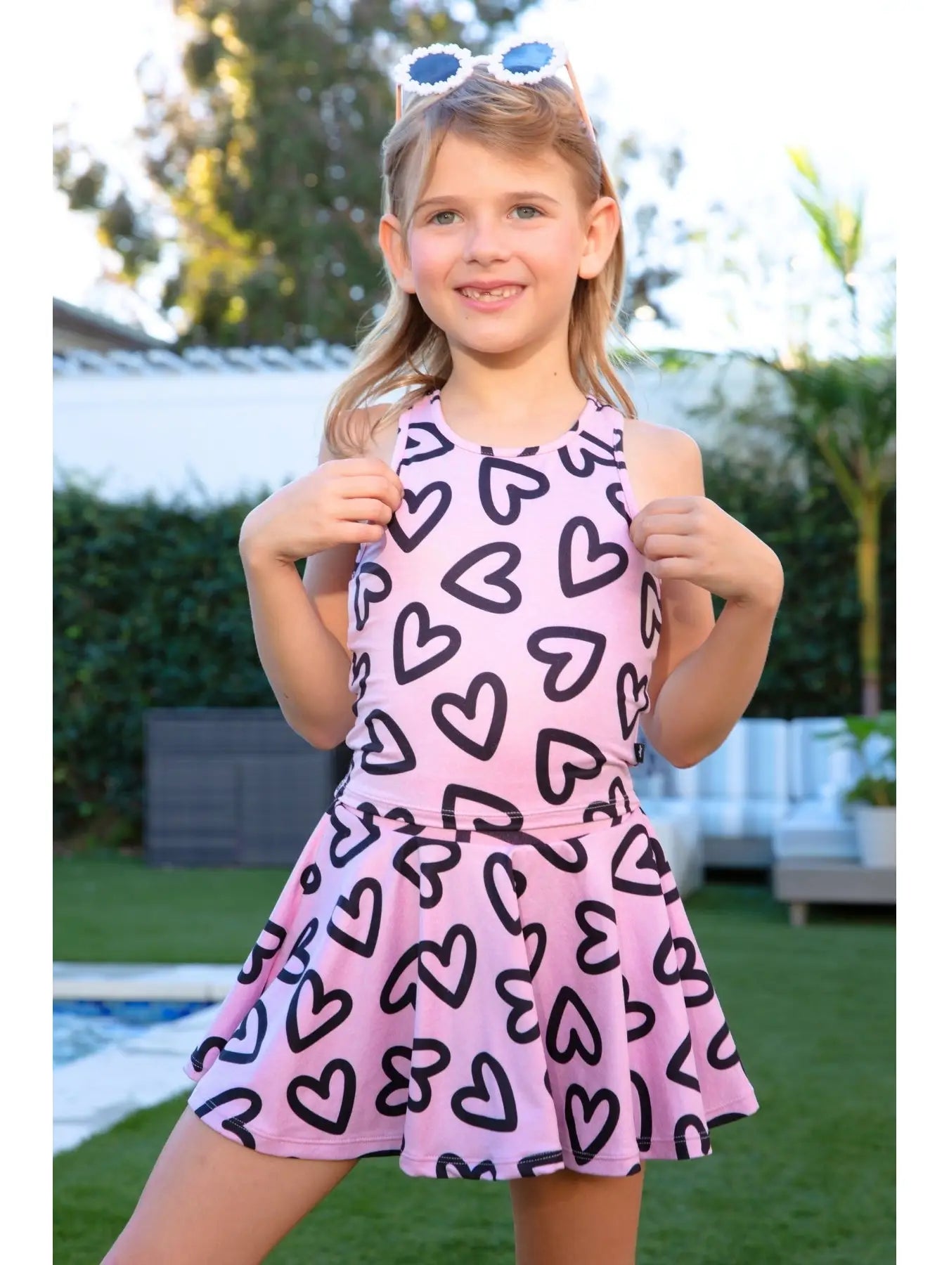 Pixielane Simply Soft Luxe Cropped Racerback Tank & Skort