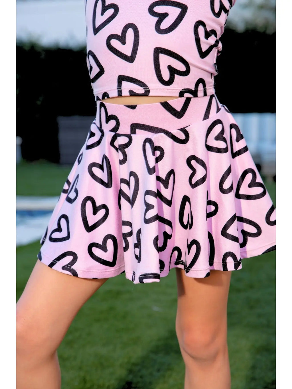 Pixielane Simply Soft Luxe Cropped Racerback Tank & Skort