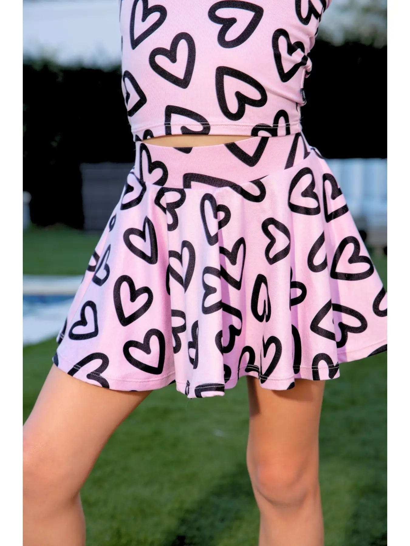 Pixielane Simply Soft Luxe Cropped Racerback Tank & Skort