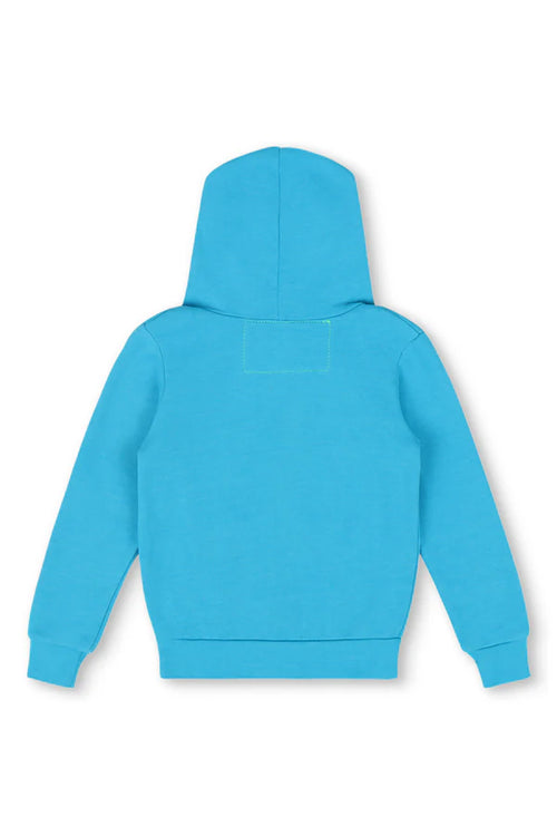 Aviator Nation 5 Stripe Kids Hoodie-Neon Blue