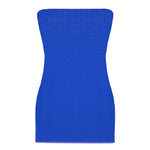 Katie J Krista Rhinstone Tube Dress- Cobalt Blue